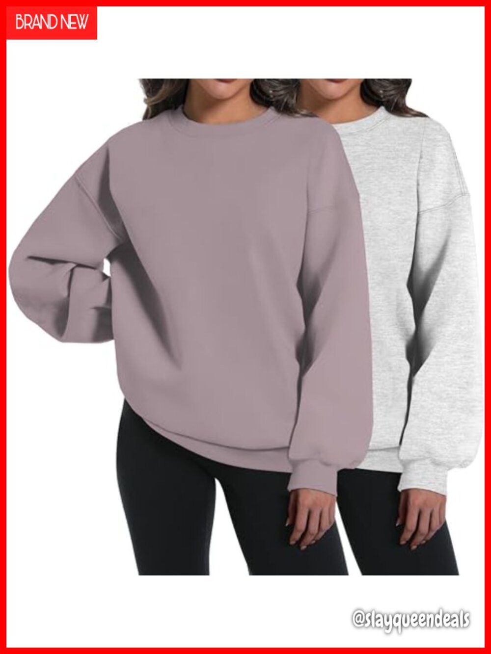 Oversized Crewneck Sweatshirt Long Sleeve Pullover